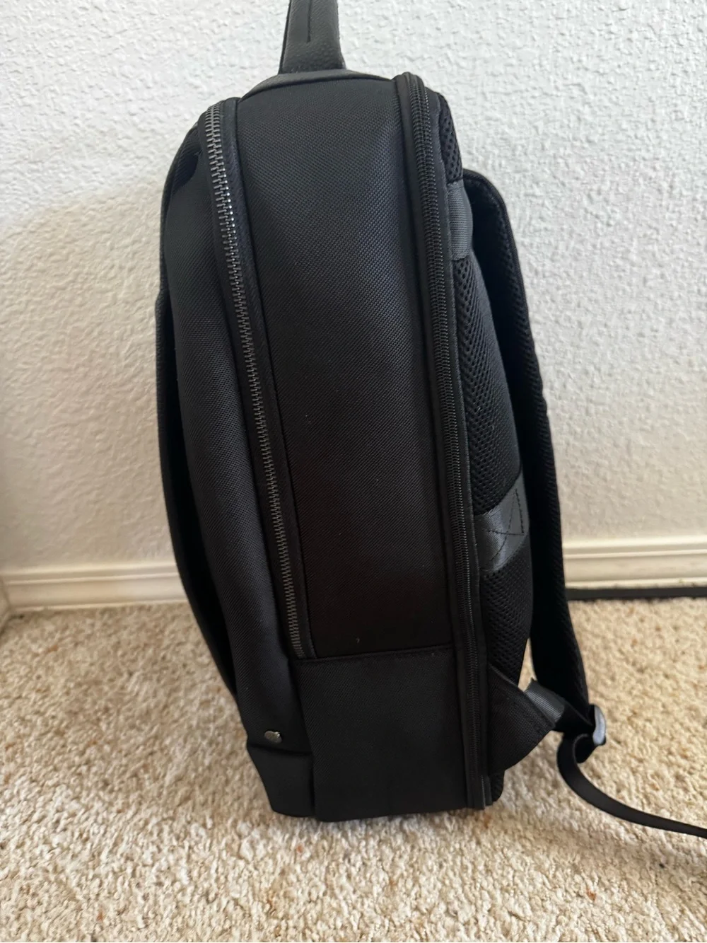 Robert Graham Thornton Mix Media Black Pebbled Leather Men's Backpack